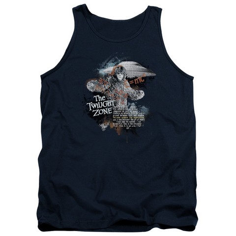 Twilight Zone-Science&Superstition - Adult Tank Top - Navy- Medium