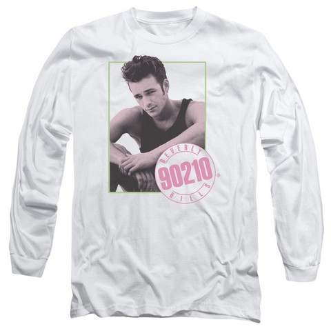 90210-Dylan - Long Sleeve Adult 18-1 Tee - White- Large