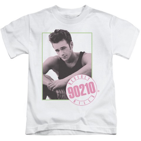 90210-Dylan - Short Sleeve Juvenile 18-1 Tee - White- Medium 5-6