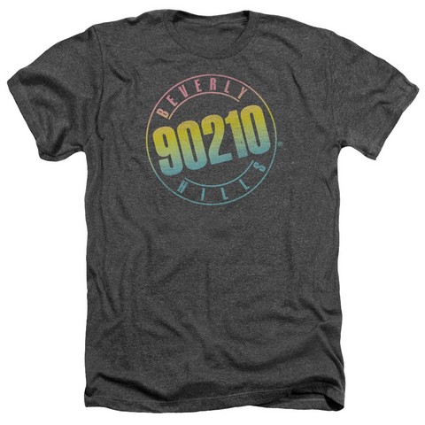 90210-Color Blend Logo - Adult Heather Tee - Charcoal- Extra Large