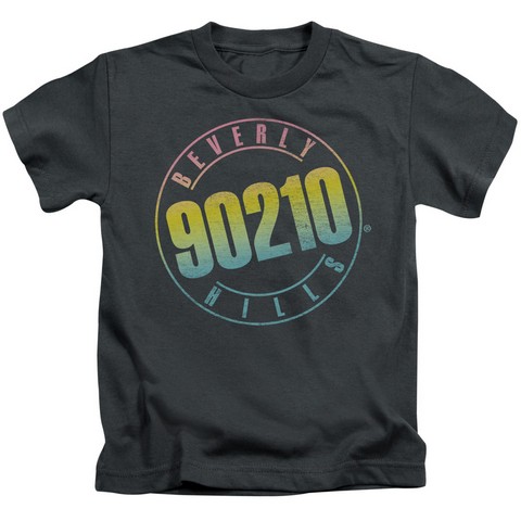 90210-Color Blend Logo - Short Sleeve Juvenile 18-1 Tee - Charcoal- Small 4
