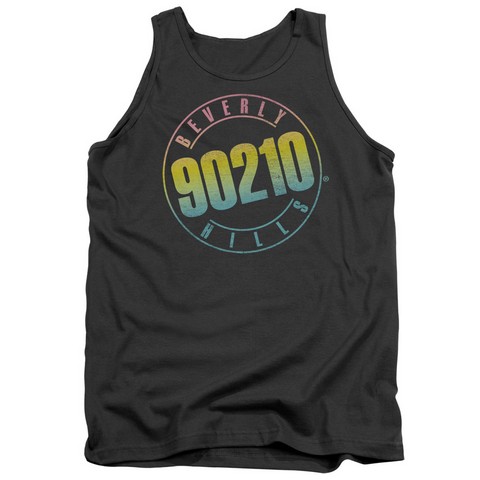 90210-Color Blend Logo - Adult Tank Top - Charcoal- Large