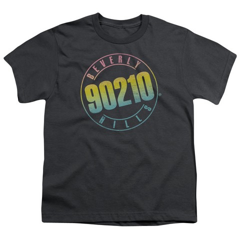 90210-Color Blend Logo - Short Sleeve Youth 18-1 Tee - Charcoal- Extra Large