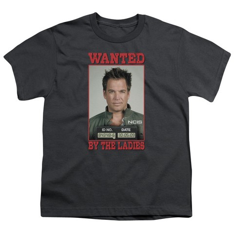 Ncis-Wanted - Short Sleeve Youth 18-1 Tee - Charcoal- Medium