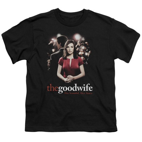 The Good Wife-Bad Press - Short Sleeve Youth 18-1 Tee - Black- Medium