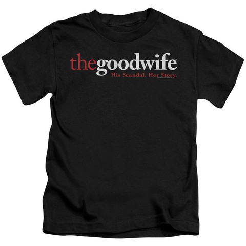 The Good Wife-Logo - Short Sleeve Juvenile 18-1 Tee - Black- Medium 5-6