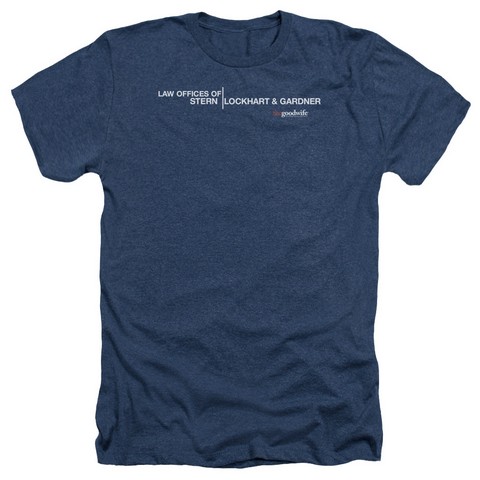 The Good Wife-Law Offices - Adult Heather Tee - Navy- Medium -  Trevco, CBS813-HA-2