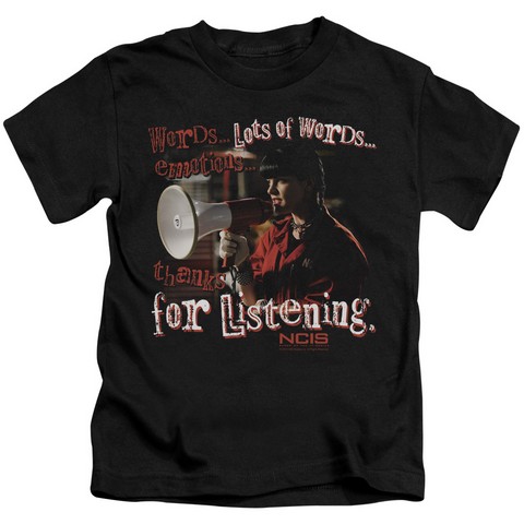 Ncis-Thanks For Listening - Short Sleeve Juvenile 18-1 Tee - Black- Large 7