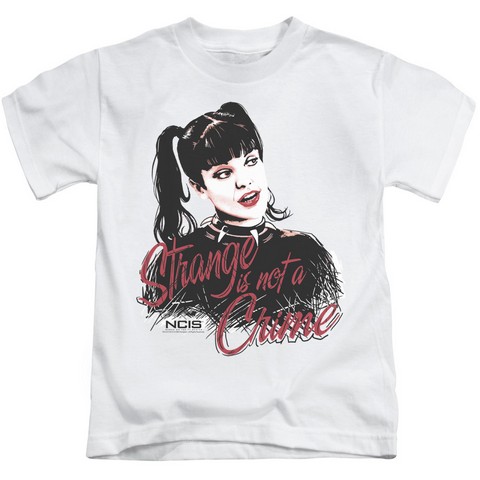 Ncis-Strange Is Not A Crime - Short Sleeve Juvenile 18-1 Tee - White- Large 7