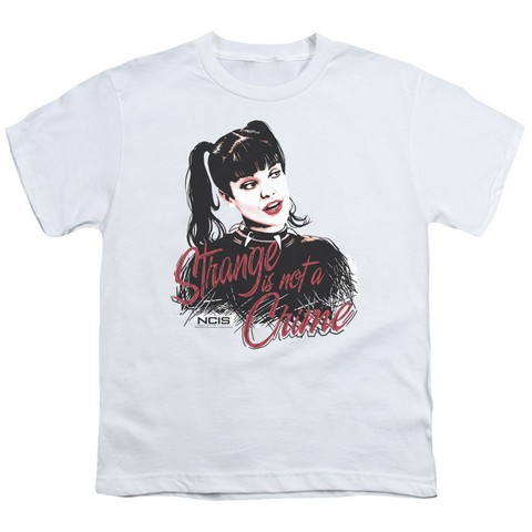 Ncis-Strange Is Not A Crime - Short Sleeve Youth 18-1 Tee - White- Extra Large