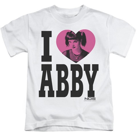 Ncis-I Heart Abby - Short Sleeve Juvenile 18-1 Tee - White- Small 4