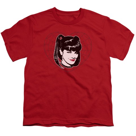Ncis-Abby Heart - Short Sleeve Youth 18-1 Tee - Red- Medium