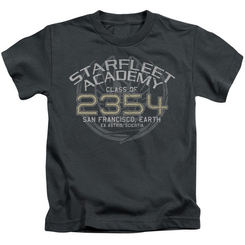 Star Trek-Sisko Graduation - Short Sleeve Juvenile 18-1 Tee - Charcoal- Small 4