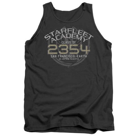 Star Trek-Sisko Graduation Adult Tank Top - Charcoal- Medium