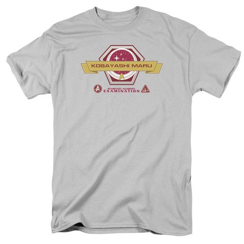 Star Trek-Kobayashi Maru - Short Sleeve Adult 18-1 Tee - Silver- Medium