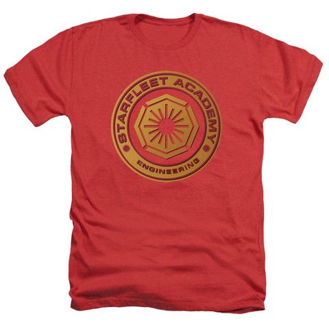 Star Trek-Engineering - Adult Heather Tee - Red- 2X