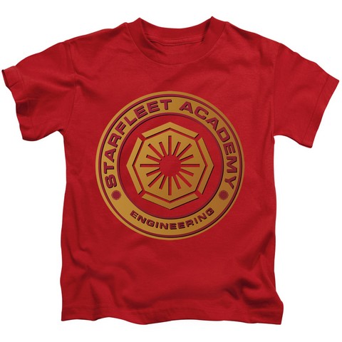 Star Trek-Engineering - Short Sleeve Juvenile 18-1 Tee - Red- Small 4