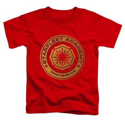 Star Trek-Engineering - Short Sleeve Toddler Tee - Red, Large 4T