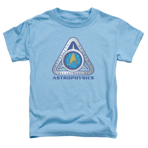 Star Trek-Astrophysics - Short Sleeve Toddler Tee - Carolina Blue- Small 2T