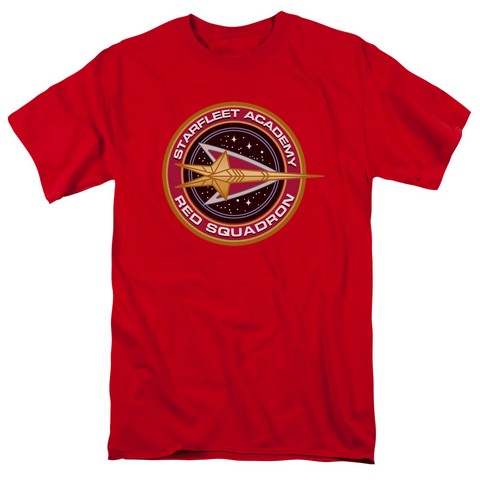 Star Trek-Red Squadron - Short Sleeve Adult 18-1 Tee - Red- Extra Large