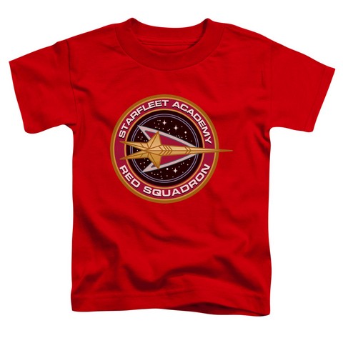 Star Trek-Red Squadron - Short Sleeve Toddler Tee - Red, Medium 3T