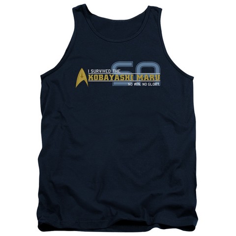 Star Trek-I Survived - Adult Tank Top - Navy- Medium