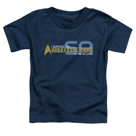 Star Trek-I Survived - Short Sleeve Toddler Tee - Navy- Large 4T