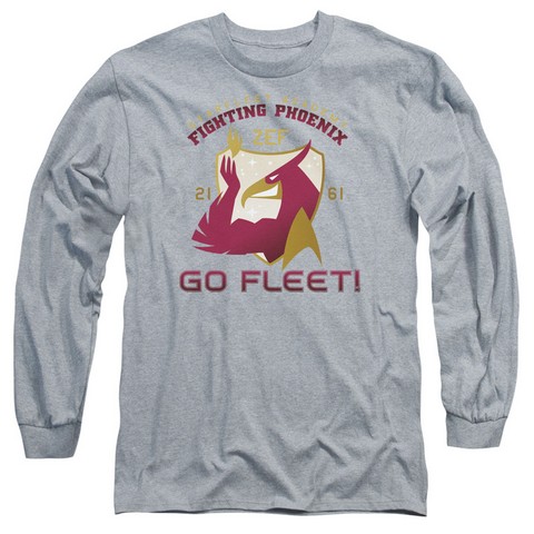 Star Trek-Fighting Phoenix - Long Sleeve Adult 18-1 Tee - Heather- 2X