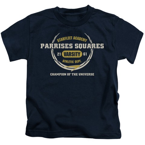 Star Trek-Parrises Squares - Short Sleeve Juvenile 18-1 Tee - Navy- Small 4