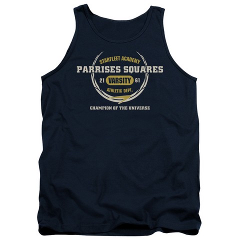Star Trek-Parrises Squares - Adult Tank Top - Navy- Medium