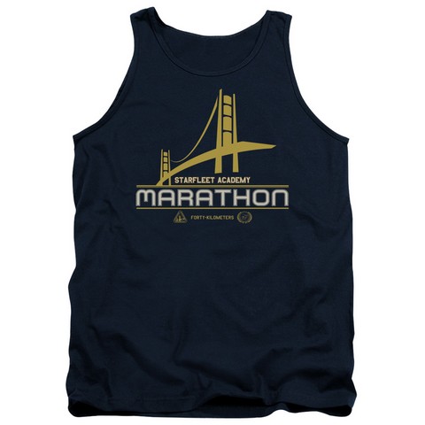 Star Trek-Marathon Logo - Adult Tank Top - Navy- Medium