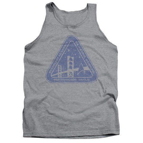 Star Trek-Distressed Logo - Adult Tank Top - Heather- Extra Large