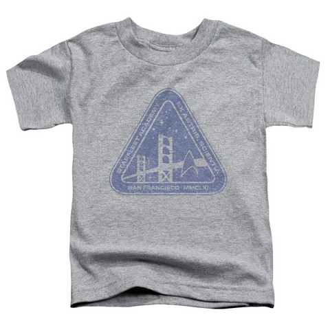 Star Trek-Distressed Logo - Short Sleeve Toddler Tee - Heather- Medium 3T