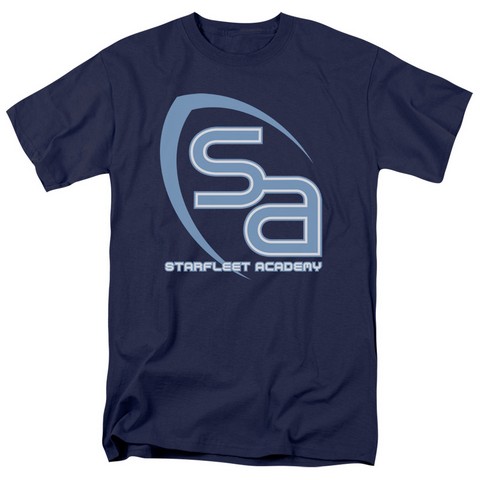 Star Trek-Sa Logo - Short Sleeve Adult 18-1 Tee - Navy- Medium