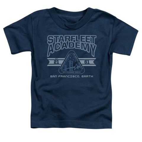 Star Trek-Starfleet Academy Earth - Short Sleeve Toddler Tee - Navy- Medium 3T