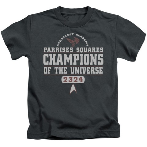 Star Trek-Champions - Short Sleeve Juvenile 18-1 Tee - Charcoal- Small 4