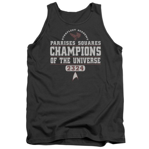 Star Trek-Champions - Adult Tank Top - Charcoal- Medium