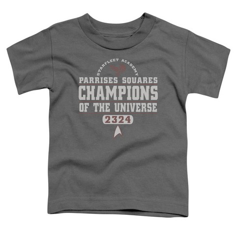 Star Trek-Champions - Short Sleeve Toddler Tee - Charcoal- Small 2T