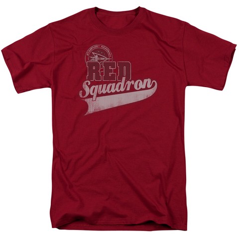 Star Trek-Red Squadron Sport - Short Sleeve Adult 18-1 Tee - Cardinal- Medium