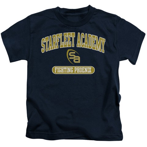 Star Trek-Fight - Short Sleeve Juvenile 18-1 Tee - Navy- Medium 5-6