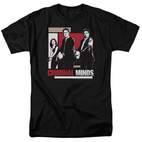 Criminal Minds-Guns Drawn - Short Sleeve Adult 18-1 Tee - Black- 2X
