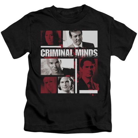 Criminal Minds-Character Boxes Short Sleeve Juvenile 18-1 Tee - Black- Small 4