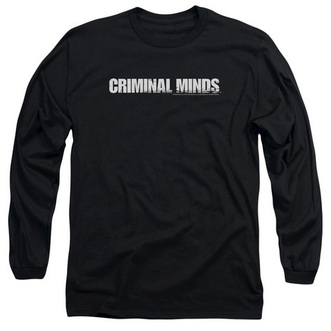 Criminal Minds-Logo - Long Sleeve Adult 18-1 Tee - Black- Medium