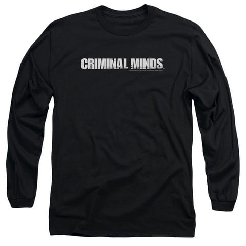 Criminal Minds-Logo - Long Sleeve Adult 18-1 Tee - Black- 2X