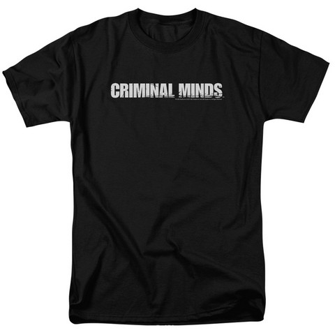 Criminal Minds-Logo - Short Sleeve Adult 18-1 Tee - Black- Large