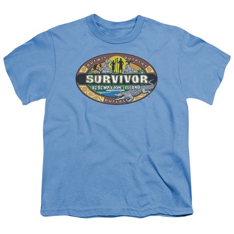 Survivor-Redemption Island - Short Sleeve Youth 18-1 Tee - Carolina Blue- Medium
