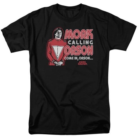 Mork & Mindy-Mork Calling Orson - Black- Extra Large