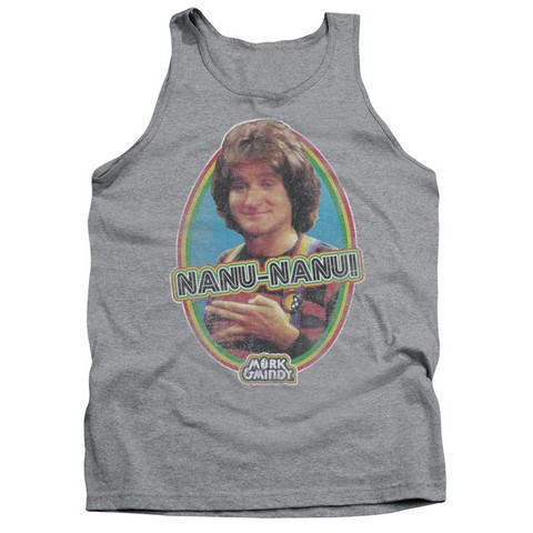 Mork & Mindy-Nanu Nanu - Adult Tank Top - Heather- Extra Large