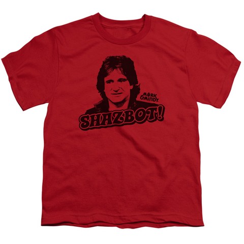 Mork & Mindy-Shazbot 18-1 Tee - Red- Extra Large