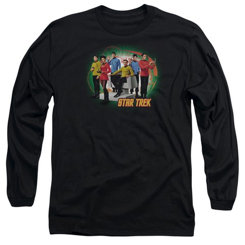 Star Trek-Enterprises Finest - Long Sleeve Adult 18-1 Tee - Black- Medium